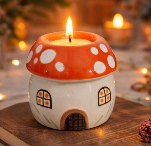 Ceramic Tea Light Candle Holder for Home Decoration
